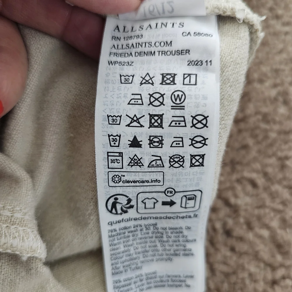 All Saints‎ Light Tan Cargo Pants Size 12 US - Picture 12 of 12